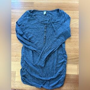 Old Navy Maternity Blue Henley Shirt